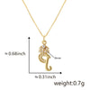 Wholesale Copper Pendant Necklace With Sweet Style And Electroplated Inlaid Zircon Letter Pattern