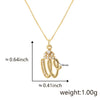 Wholesale Copper Pendant Necklace With Sweet Style And Electroplated Inlaid Zircon Letter Pattern