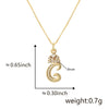 Wholesale Copper Pendant Necklace With Sweet Style And Electroplated Inlaid Zircon Letter Pattern