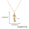 Wholesale Copper Pendant Necklace With Sweet Style And Electroplated Inlaid Zircon Letter Pattern