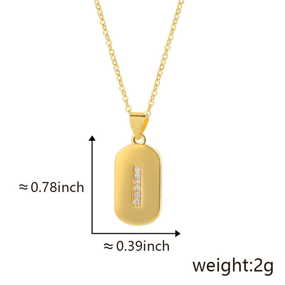 Wholesale Copper Pendant With Micro Inlaid English Letters And Electroplated Inlaid Zircon