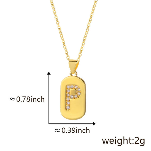 Wholesale Copper Pendant With Micro Inlaid English Letters And Electroplated Inlaid Zircon