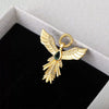 Wholesale Copper Plated Angel Wings Pendant Necklace With Microinlaid Zircon And Geometric Design
