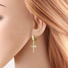 Wholesale Copper Plated 18K Geometric Cross Women's Earrings