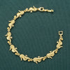 Wholesale Copper Plated 18K Gold Glossy Shell Seahorse Animal Zodiac Style Women's Bracelet