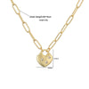 Wholesale Copper Plated 18K Gold Heart Shape Oil Dripping Cherry Blossom Petal O Word Chain Necklace For Women