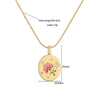 Wholesale Copper Plated 18K Gold Heart Shape Oil Dripping Cherry Blossom Petal O Word Chain Necklace For Women