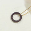 Wholesale Copper Plated 14K Gold Zircon Geometric Pendant Necklace With Ochain For Women