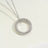 Wholesale Copper Plated 14K Gold Zircon Geometric Pendant Necklace With Ochain For Women