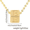 Wholesale Copper Plated Letter Pendant Beaded Simple Necklace Accessories