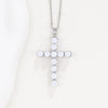 Wholesale Copper Plated Real Gold Cross Beaded Geometric Design Necklace