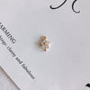 Wholesale Copper Plated Real Gold Hollow Flower Zircon Earrings Jewelry Accessories