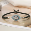 Wholesale Copper Plated Real Gold Zircon Devil's Eye Geometric Women's Bracelet