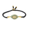 Wholesale Copper Plated Real Gold Zircon Devil's Eye Geometric Women's Bracelet