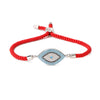 Wholesale Copper Plated Real Gold Zircon Devil's Eye Geometric Women's Bracelet