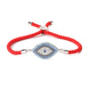 Wholesale Copper Plated Real Gold Zircon Devil's Eye Geometric Women's Bracelet