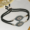 Wholesale Copper Plated Real Gold Zircon Devil's Eye Geometric Women's Bracelet