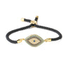 Wholesale Copper Plated Real Gold Zircon Devil's Eye Geometric Women's Bracelet