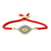 Wholesale Copper Plated Real Gold Zircon Devil's Eye Geometric Women's Bracelet