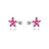 Wholesale Copper Plated Real Gold Zircon Flower Geometric Earrings For Women