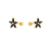 Wholesale Copper Plated Real Gold Zircon Flower Geometric Earrings For Women