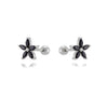 Wholesale Copper Plated Real Gold Zircon Flower Geometric Earrings For Women