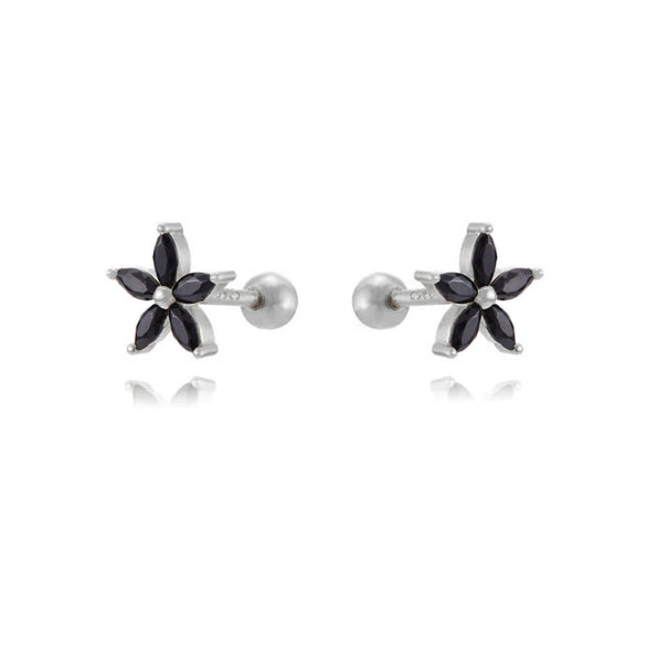Wholesale Copper Plated Real Gold Zircon Flower Geometric Earrings For Women