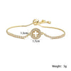 Wholesale Copper Plated Real Gold Zircon Geometric Cross Micropaved Women's Bracelet