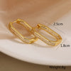 Wholesale Copper Plated Real Gold Zircon Geometric Retro Earrings