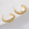 Wholesale Copper Polish Geometric Nailshaped Stud Earrings For Women