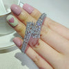 Wholesale Copper Punk Style Leaves Open Bracelet With Electroplating