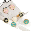 Wholesale Copper Real Gold Plated Geometric Oil Drop Earrings For Girls