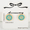 Wholesale Copper Real Gold Plated Geometric Oil Drop Earrings For Girls