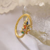 Wholesale Copper Real Gold Plated Geometric Open Ring For Women With Micro Inlay