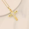 Wholesale Copper Retro Cross Pendant Necklace With Oildropping Design For Women