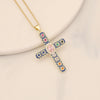 Wholesale Copper Retro Cross Pendant Necklace With Oildropping Design For Women