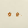 Wholesale Copper Retro Flower Earrings With Electroplating