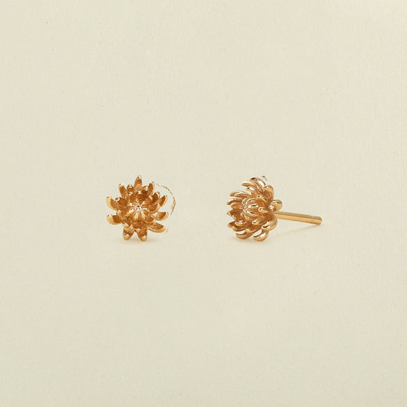 Wholesale Copper Retro Flower Earrings With Electroplating