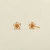 Wholesale Copper Retro Flower Earrings With Electroplating