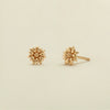 Wholesale Copper Retro Flower Earrings With Electroplating