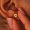 Wholesale Copper Retro Flower Style Earrings For Women With Electroplating Treatment
