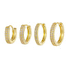 Wholesale Copper Retro Geometric Inlaid Zircon Earrings For Women