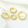 Wholesale Copper Retro Geometric Inlaid Zircon Earrings For Women