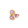 Wholesale Copper Retro Luxury Water Drop Geometric Oval Heart Shape Electroplated Zircon Ring Unisex
