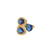Wholesale Copper Retro Luxury Water Drop Geometric Oval Heart Shape Electroplated Zircon Ring Unisex