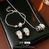 Wholesale Copper Rhinestone Zirconia Animal Highend Women's Pendant Set With Necklace Earrings And Hand Accessories