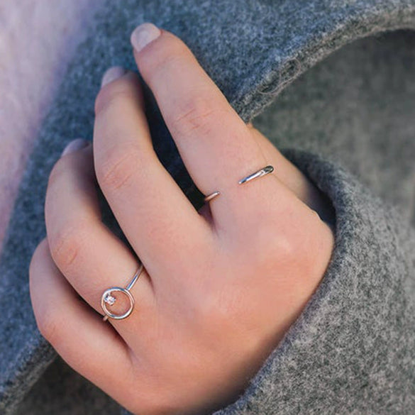 Wholesale Copper Ring Electroplated Geometric Style Unisex