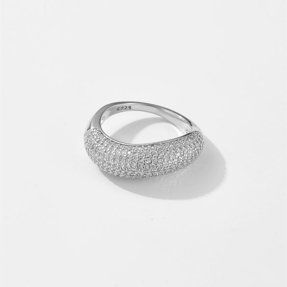 Wholesale Copper Ring Electroplated With Platinum And 18K Gold Geometric Design Fashion Light Luxury Women's Hand Jewelry