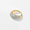 Wholesale Copper Ring Electroplated With Platinum And 18K Gold Geometric Design Fashion Light Luxury Women's Hand Jewelry