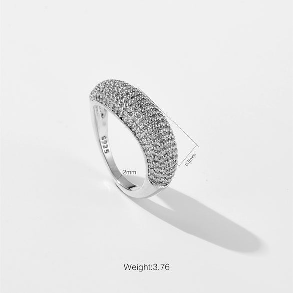 Wholesale Copper Ring Electroplated With Platinum And 18K Gold Geometric Design Fashion Light Luxury Women's Hand Jewelry